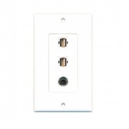 Placa Tapa decora ABS puertos 2 USB 2.0 + Jack audio 3.5 mm